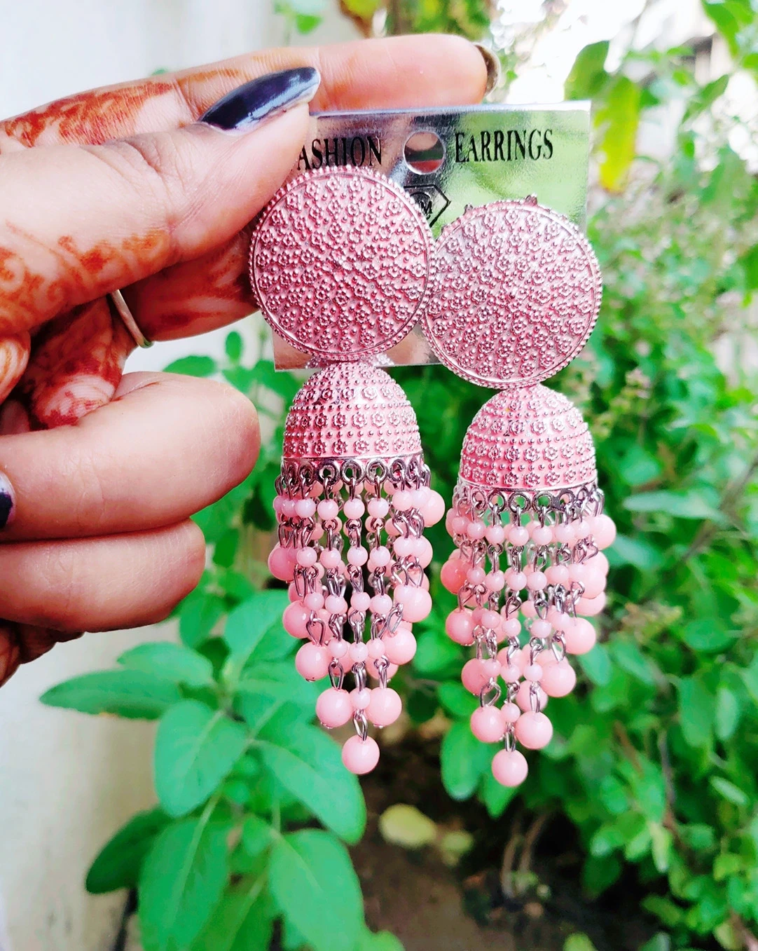 Embellished Pearl Long Jhumka