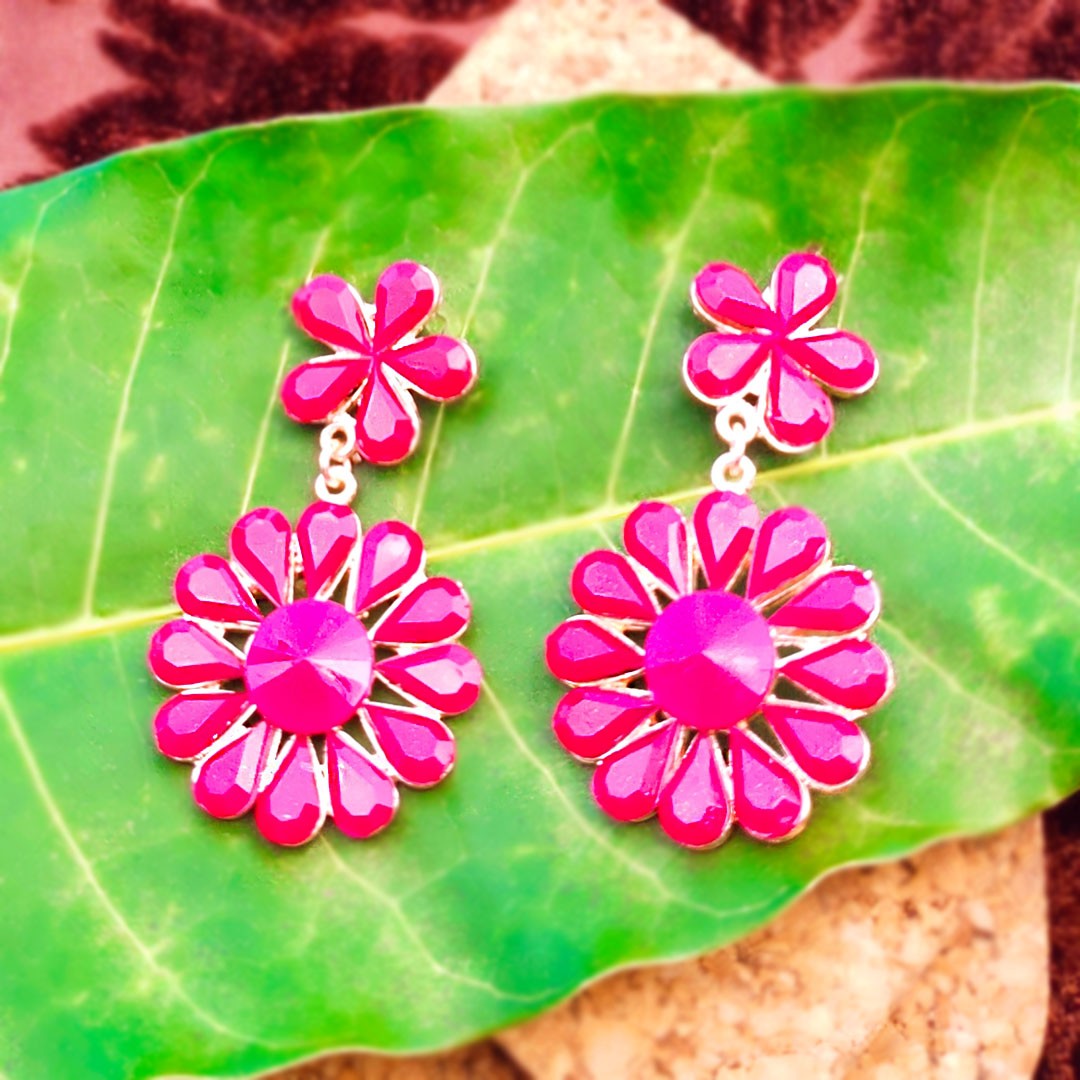 Royal Stone With Stud Earrings